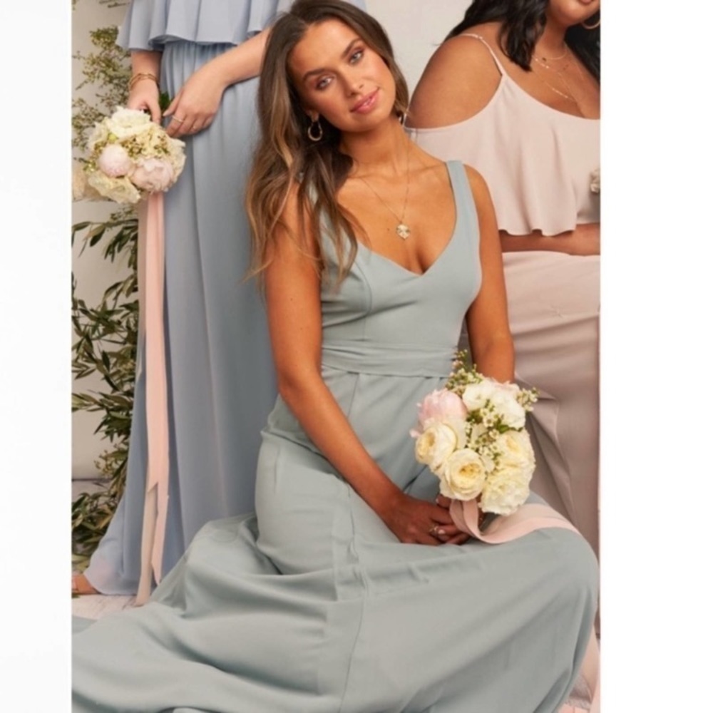 SHOW Me Your Mumu Jenn Chiffon Maxi Silver Sage